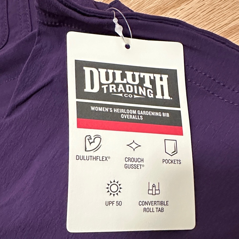 Duluth Trading Co Women's Deep Purple Overalls - Picture 3 of 3